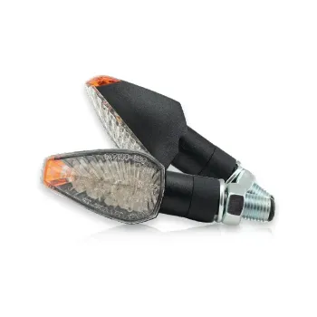 cafe 4 racer - LED ukazatel "RAPID" černě tónovaný M8 pár L 48 x Ø 14 mm - HS MOTO Germany Standardní ukazatele směru 4251926908550