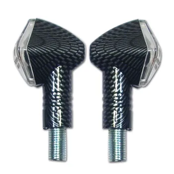 cafe 4 racer - LED Indicator "PEAK" black long tinted pair M10 E-approved - HS MOTO Germany Standard indicators 4251352605894