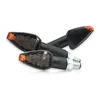cafe 4 racer - LED ukazatel "PEAK" černý krátký tónovaný pár M10 E-schválený - HS MOTO Germany Standardní ukazatele směru 4251352605887