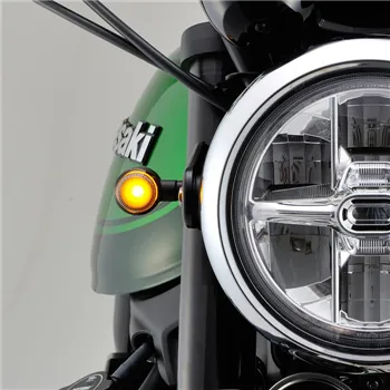cafe 4 racer - LED ukazatel "SOL" hliník černě tónovaný pár M8 D 72 x Š 25,5 - HS MOTO Germany Standardní ukazatele směru 4251352634047