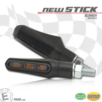 cafe 4 racer - SMD Indicator "New Stick" black tinted M8 Dimensions: L 49.5 x W 18 x - HS MOTO Germany Standard indicators 4251352629432