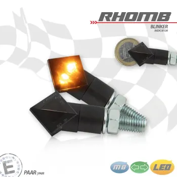 cafe 4 racer - Kellermann Indicator Micro Rhombus Extreme Front left / Rear right black - Kellermann Standard indicators 4054783621026