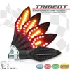 cafe 4 racer - SMD Indicator Rear Left "TRIDENT" SEQ black M10 Pair L 75 x W 27.5 x - HS MOTO Germany 3in1 4251352638687