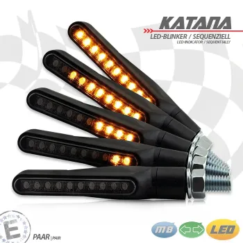 cafe 4 racer - Cobra Motorcycle Sequential LED 3in1 position and brake light with turn signal smoked pair - Cafe4Racer Running light LED turn signal 