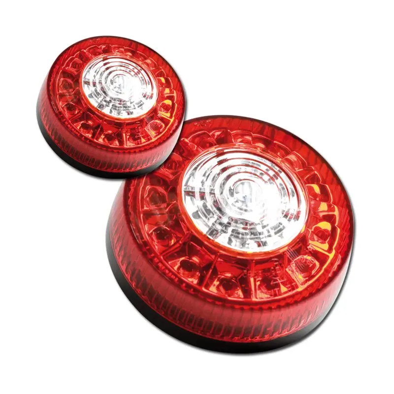 cafe 4 racer - LED Indicator Tail Light Combo "Round" M6 Pair Ø80 mm for ATV/E-Bike/Motorcycle E-approved - HS MOTO Germany LED Rear lights 4251352605047