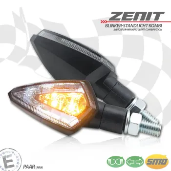 cafe 4 racer - LED Indicator "Palermo" Black M8 E-approved - HS MOTO Germany Standard indicators 4251352604170