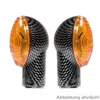 cafe 4 racer - Micro Blinker Carbon Look dlhý žlté sklo 12V/21W Halogén M10 E-schválený - HS MOTO Germany Štandardné smerovky 4251352612786