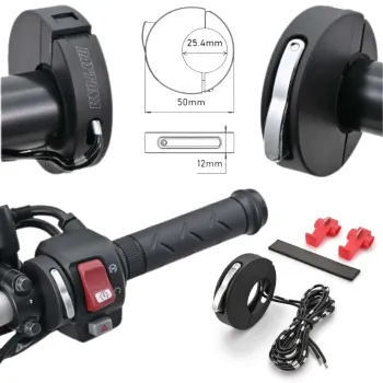 cafe 4 racer - Rebel switch 4 button LED – Polished 22mm 7/8" Handlebar - Rebelmoto 25,4mm & 1 inch  