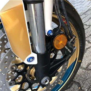 cafe 4 racer - Pár kužeľových luniet Alu 6061 modrá 6 mm - HS MOTO Germany Šrouby & sety 4251352618788