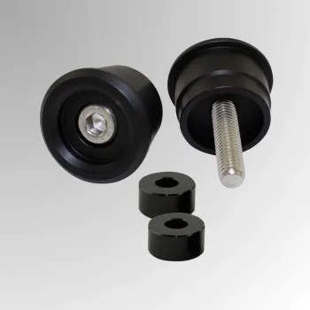 cafe 4 racer - Handlebar End Weights D30 "BASIC" M8Y Yamaha Pair (2 Pieces) Black Anodized Aluminum Adapter for - HS MOTO Germany Bar Ends 4251926911048