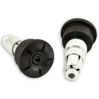 cafe 4 racer - Koncové závaží řídítek D30 "STAR" Hliník Černá Pár 7/8&quot+1&quot Řídítka s vnitřním Ø 12-21 mm - HS MOTO Germany Zátěže na řídítka 4251352667106