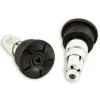 cafe 4 racer - Handlebar End Weights D30 "STAR" Aluminum Black Pair 7/8&quot+1&quot Handlebar with Inner Ø 12-21 mm - HS MOTO Germany Bar Ends 4251352667106