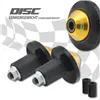 cafe 4 racer - Handlebar Weights "Disc" Aluminum Black/Gold Pair 7/8&quot+1&quot Handlebar with I Ø 14-19 mm - HS MOTO Germany Bar Ends 4251352621979