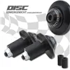 cafe 4 racer - Handlebar Weights "Disc" Aluminum Black / Black Pair 7/8&quot+1&quot Handlebar with I Ø - HS MOTO Germany Bar Ends 4251352622020