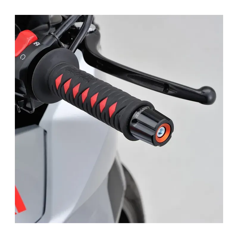 cafe 4 racer - Handlebar Weights Set "COMPASS" Aluminum CNC Orange Anodized 14-19mm - Daytona Bar Ends 4251926906839