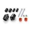 cafe 4 racer - Handlebar Weights Set "COMPASS" Aluminum CNC Orange Anodized 14-19mm - Daytona Bar Ends 4251926906839