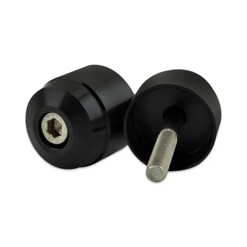cafe 4 racer - Handlebar End Weights "D28" Aluminum Black Pair M6T Triumph LC - HS MOTO Germany Bar Ends 4251352669827