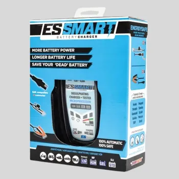 cafe 4 racer - Battery Charger "ES SMART" BY TECMATE SAE Charging Capacity 12V / 0.8 Amp 2-45Ah TM-446 - HS MOTO Germany Chargers 8434290510284