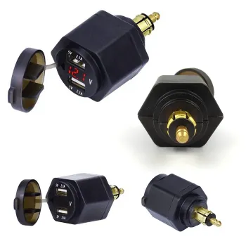 cafe 4 racer - USB zásuvka "3.0" černá 2x USB-C - HS MOTO Germany Port USB 4251926906457