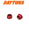 cafe 4 racer - Conical Aluminum Red Retaining Ring 8mm 2pcs AØ21mm - Daytona Screw nuts sets pins orings 4251352637673