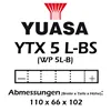 cafe 4 racer - Batéria YUASA YTX5L-BS 12V 4 AH Bezúdržbová - YUASA  AGM Batérie 5050694007095