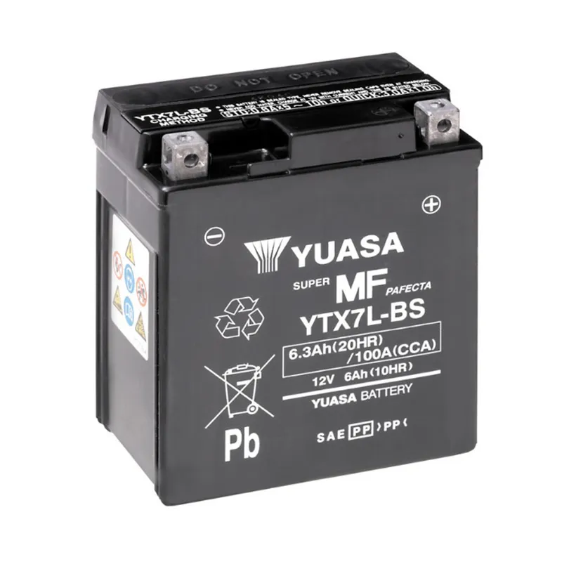 cafe 4 racer - Battery YUASA YTX7L-BS 12V 6 AH Maintenance-Free - YUASA  AGM Batteries 5050694004445
