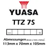 cafe 4 racer - Battery YUASA TTZ7S 12V 6 AH Maintenance-Free - YUASA  AGM Batteries 5050694011405