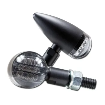 cafe 4 racer - LED ukazatel "SPEARHEAD" | krátký | hliník | černý -  Standardní ukazatele směru 4251352605351