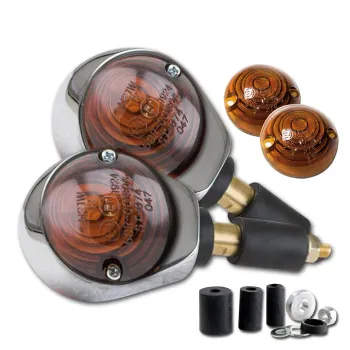 cafe 4 racer - HIGHSIDER AKRON-FLASH LED handlebar end indicator - Highsider Bar end indicators 4054783605712