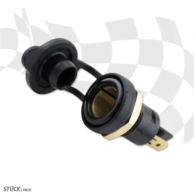 cafe 4 racer - Bordová zásuvka (malá) ABS 12V/15A DIN 4165 Ø 12mm - HS MOTO Germany Káble k nabíjačkam 4251352634092