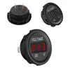 cafe 4 racer - Board LED Voltage Indicator black red LED Eyelet cable length 60cm 12/24V DC Ø 28mm 10A - HS MOTO Germany USB socket port 4251352673022