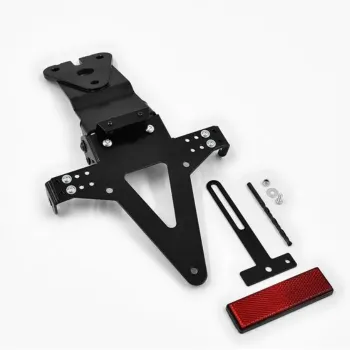 cafe 4 racer - License Plate Holder Set YAMAHA YZF125R 14-18 Adjustable Including Reflector Holder KZB - HS MOTO Germany License plate holders 4251352671998
