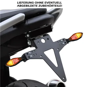 cafe 4 racer - Držák SPZ SUZUKI SFV650 Gladius 09-15 Nastavitelný Černý včetně Držáku Odrazky - HS MOTO Germany Držáky SPZ a příslušenství 4251361205306