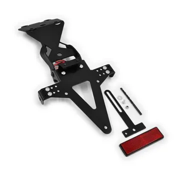 cafe 4 racer - License Plate Holder Set SUZUKI GSX-S/R125 17-24 Adjustable Including Reflector Holder KZB - HS MOTO Germany License plate holders 4251352670076