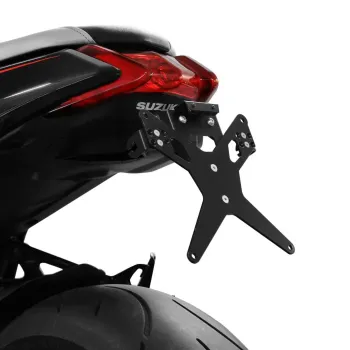 cafe 4 racer - License Plate Holder Set SUZUKI GSX-S/R125 17-24 Adjustable Including Reflector Holder KZB - HS MOTO Germany License plate holders 4251352670076