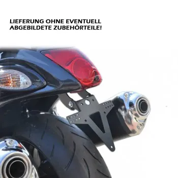 cafe 4 racer - License Plate Holder KAWASAKI ZX-10 R 04-05 Adjustable Black incl. Reflector Holder - HS MOTO Germany License plate holders 4251361204927