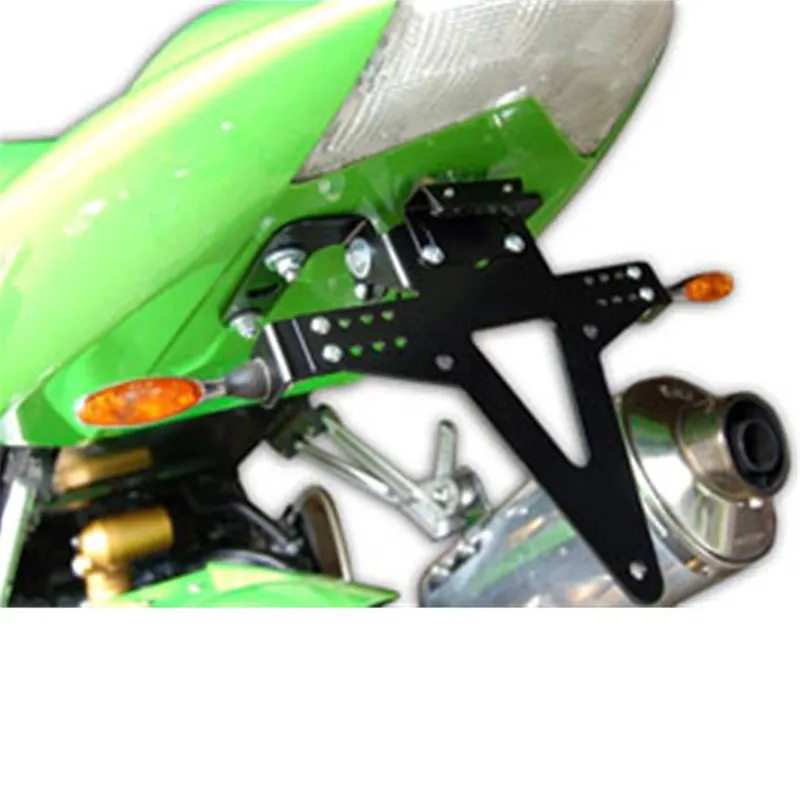 cafe 4 racer - License Plate Holder KAWASAKI ZX-10 R 04-05 Adjustable Black incl. Reflector Holder - HS MOTO Germany License plate holders 4251361204927