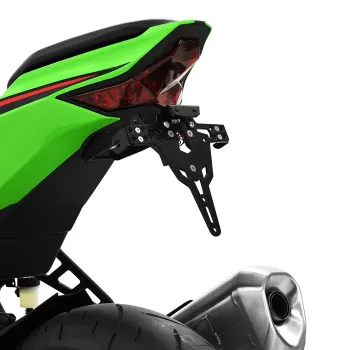 cafe 4 racer - License Plate Holder KAWASAKI Ninja / Z500 24- adjustable black incl. reflector holder - HS MOTO Germany License plate holders  4255679208738