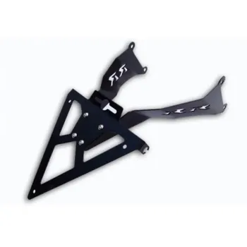 cafe 4 racer - License Plate Holder KAWASAKI ZX-6R 09-15 ZX636R 13-18 ZX-10R 08-10 Adjustable Black incl. Reflector Holder - HS MOTO Germany License plate holders  4251361204941