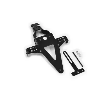 cafe 4 racer - License Plate Holder KTM X-Line 1290 Duke R 11-19 Black Adjustable T-Piece Reflector Lighting - HS MOTO Germany License plate holders 4251361269087