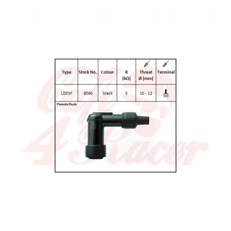 cafe 4 racer - NGK spark plug connector LD-05 F, for 12 mm spark plug, 90? - NGK Spark & Ignition Plugs Connector 4054783157402