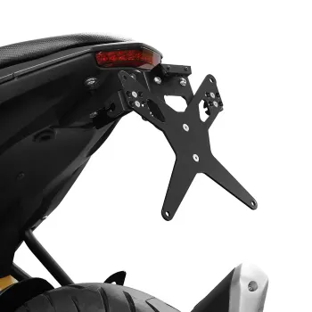 cafe 4 racer - License Plate Holder APRILIA RSV4 1100 / TUONO V4 1100 21-24 Adjustable Black incl. - HS MOTO Germany License plate holders 4255679203764