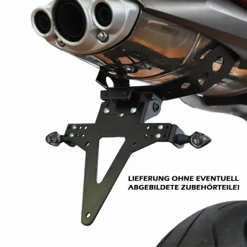 License Plate Holder TRIUMPH Daytona 675/R 06-12 Adjustable Black incl. Reflector Holder