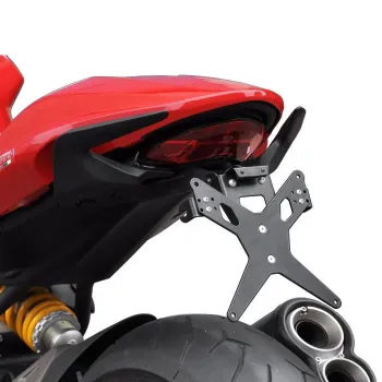 cafe 4 racer - Behind tire license plate holder, axle mount. Chrome - MCS License plate holders 