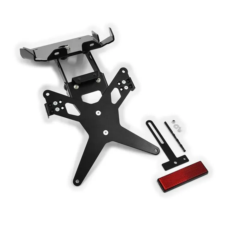 cafe 4 racer - License Plate Holder DUCATI X-Line Monster 796 10-14 Black Adjustable T-Piece Reflector Lighting - HS MOTO Germany License plate holders 4251361268448