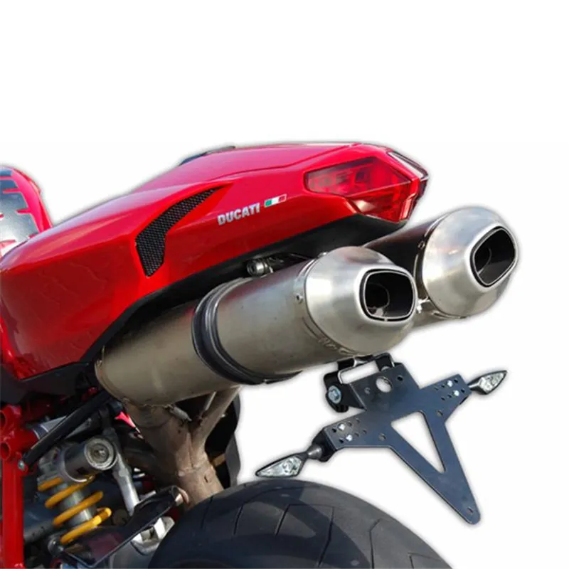 cafe 4 racer - License Plate Holder DUCATI 848/1098/1198 07-13 Adjustable Black incl. Reflector Holder - HS MOTO Germany License plate holders  4251361204521