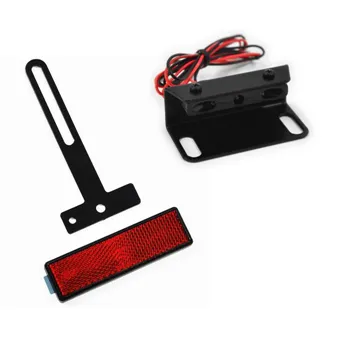 cafe 4 racer - License Plate Holder Set DUCATI Hypermotard 950 19-24 Adjustable Including Reflector Holder KZB - HS MOTO Germany License plate holders 4251352670793