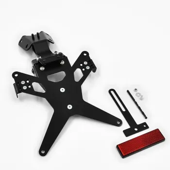 cafe 4 racer - License Plate Holder TRIUMPH X-Line Speed Triple 1050 11-15 Black Adjustable T-Piece Reflector Lighting - HS MOTO Germany License plate holders  4251361269452