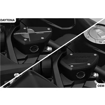 cafe 4 racer - Kryt hlavního brzdového válce BMW R1250GS / R NINE T CNC dvoubarevný černá gun-metal - HS MOTO Germany Krytky 4251926904934