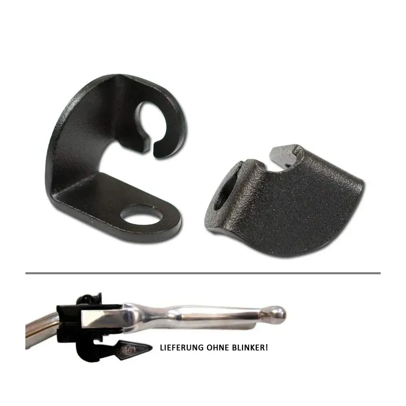 cafe 4 racer - Univerzální černý držák blinkrů pro blinkry až do M10 pro montáž pod ovládání řídítek - HS MOTO Germany Příslušenství 4251352604316